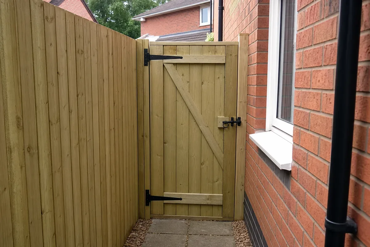 Wooden garden gate fitted in West Bromwich